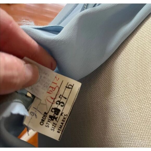 1950s babydoll dress baby blue covered in aurora borealis crystals size in pictu - Picture 8 of 8